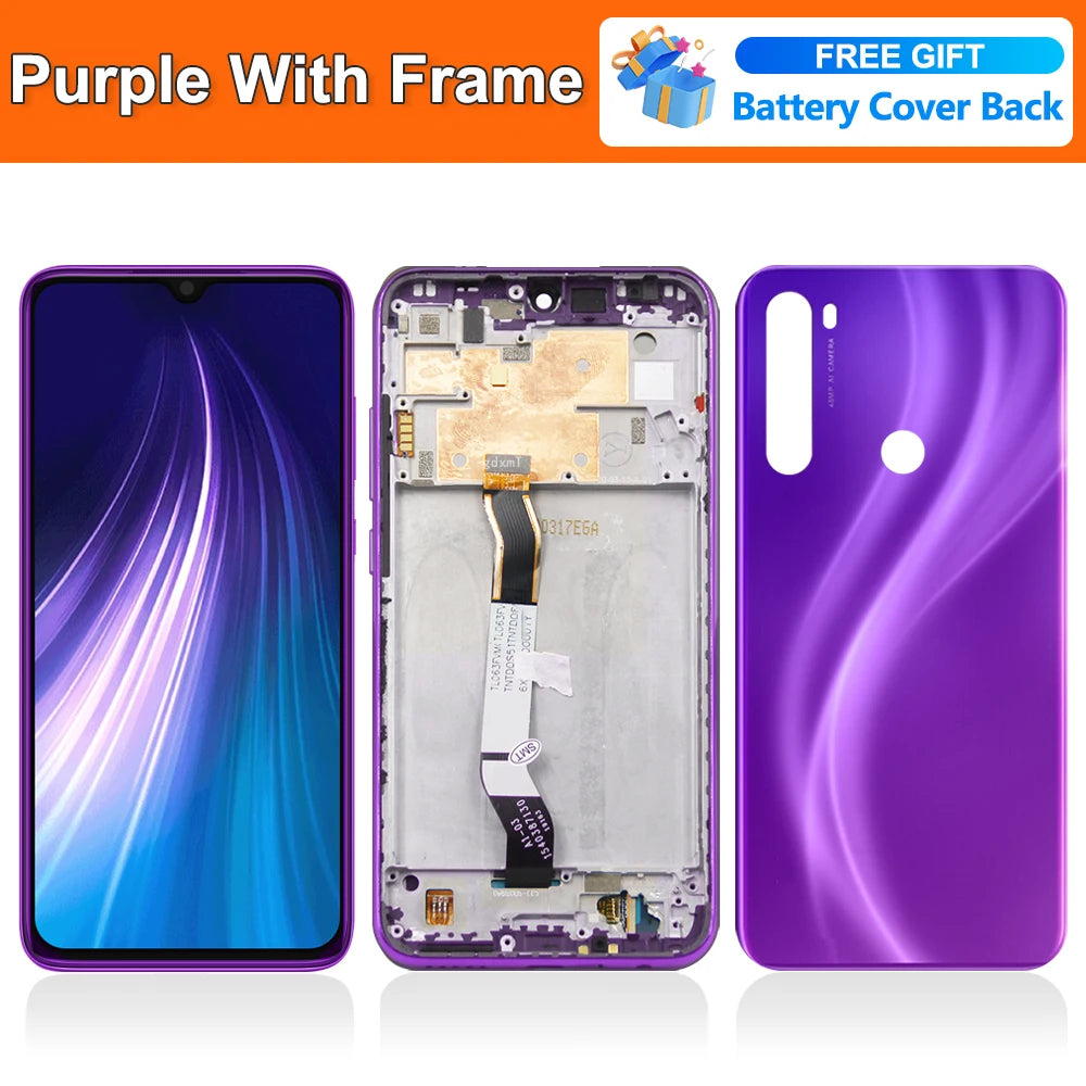 6.3''for Redmi Note 8 Lcd Screen Display Digital Touch Screen with Frame for Redmi Note 8 M1908C3JH M1908C3JG Replacement Xiaomi phone repair parts