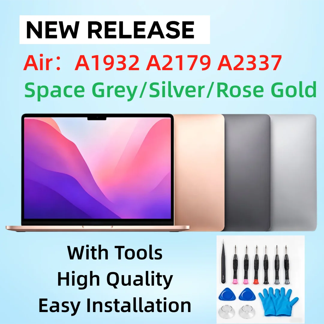 13” New LCD Screen Assembly Replacement for MacBook Air A2337 A1932 A2179 Full LCD Display Grey/Silver/Gold Macbook laptop repair parts