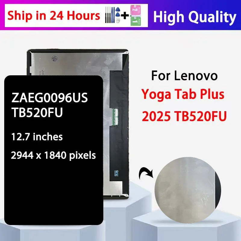 12.7"LCD For Lenovo Yoga Pad Pro TB520 Display For Lenovo Yoga Tab Plus TB520FU LCD Display Touch Screen Digitizer Assembly Tablet repair parts