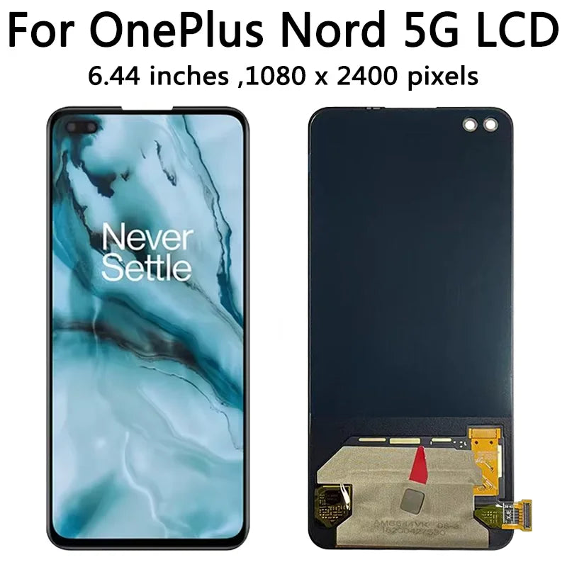 Tested 6.44“ For OnePlus Nord LCD AC2001 AC2003 Display Touch Screen Digitizer Panel Assembly For One Plus Nord 5G Display  OnePlus phone repair parts