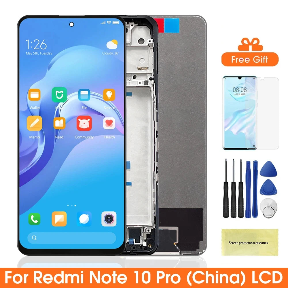 6.6'' Screen for Xiaomi Redmi Note 10 Pro (China) LCD Display Touch Screen Digitizers for Redmi Note10 Pro 5G Xiaomi phone repair parts