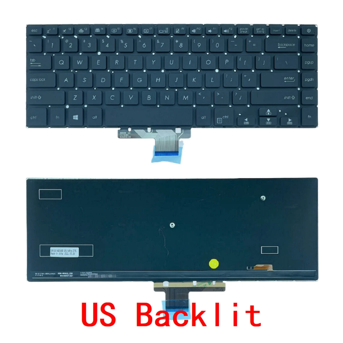 US Russian Spanish Backlit Keyboard For ASUS VivoBook S510 X510 X510U X510UA X510QA S15 S510U S5100UQ UK505B U5100UQ F510U A510U ASUS laptop repair parts