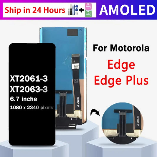 6.7"AMOLED New For Motorola Edge XT2063-2 XT2063-3 LCD Touch Screen Digitizer For Moto Edge+ (2022) Edge Plus XT2061-3 Display Motorola phone repair parts