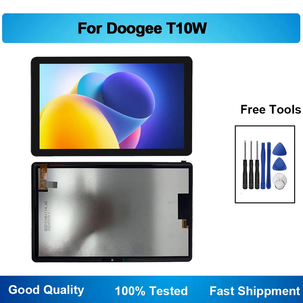 For DOOGEE T10 Plus T10W Touch Screen LCD Display Repair Accessories Assembly Tablet repair parts