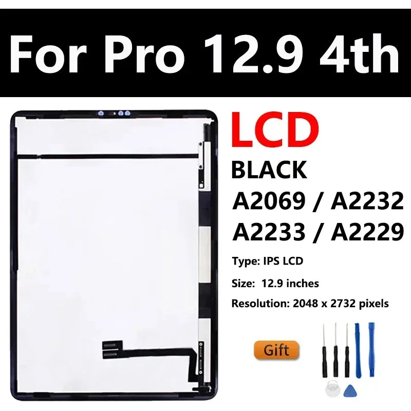 OEM LCD For Apple iPad Pro 12.9 2nd A1670 A1821 3rd A1983 4th A2232 A2069 5th A2462 6th A2437 Display Touch Screen Assembly  iPad repair parts
