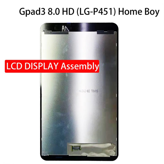 Original LCD 8.0" For LG Gpad3 8.0 HD (LG-P451) P451L Home Boy LCD Display with Touch Screen Digitizer Assembly Glass Sensor LG Tablet repair parts