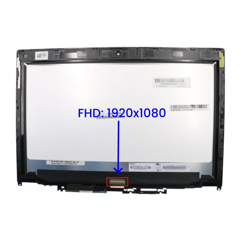 12.5" Laptop LCD Touch Screen Assembly for Lenovo ThinkPad Yoga 260 Type 20FD 20FE 20GS 20GT with Bezel and Digitizer Board Lenovo laptop repair parts