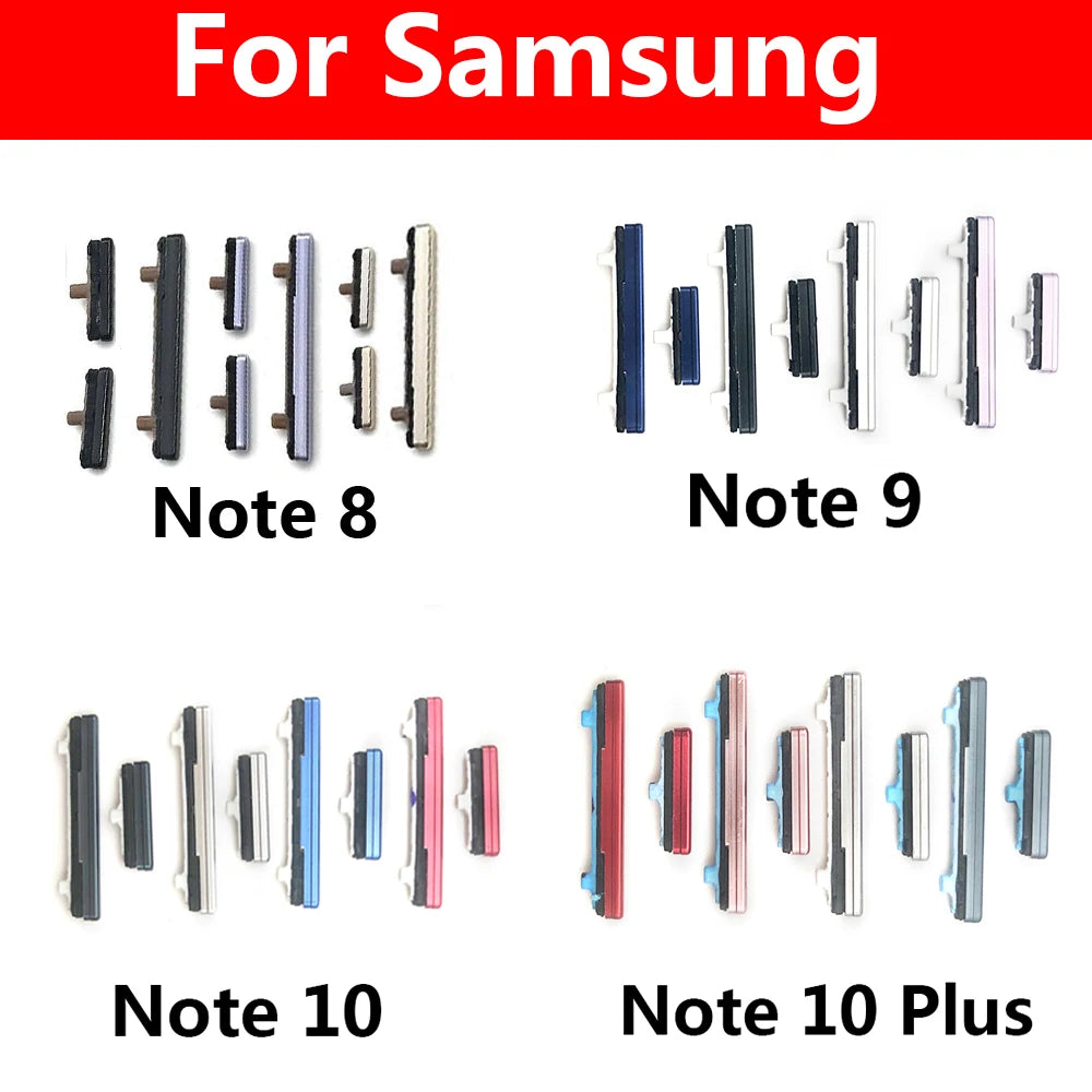 10Pcs/Lot, New For Samsung Note 8 9 10 Plus Side Power Key + Volume Button Replacement Parts Samsung phone repair parts