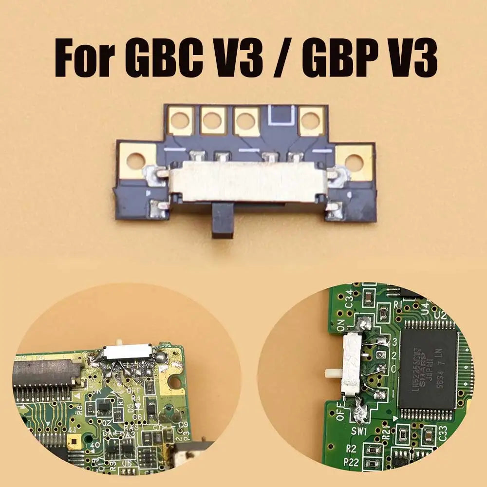 For Gameboy Advance GBA GBASP Gameboy Color Pocket GBC/GBP V3 Version Game Console Power Switch ON OFF Button Replacement Parts Game console repair parts