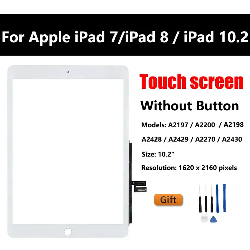 LCD Touch Screen For Apple iPad 7 8 9 iPad 10.2 2019 2020 2021 A2197 A2270  Assembly Digitizer Front Glass Display Panel Replace  iPad repair parts