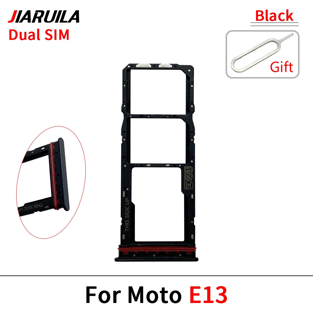 New For Motorola Moto E13 E32 E22 E22i Micro Nano SIM Card Holder Tray Slot Holder Adapter Socket Motorola phone repair parts