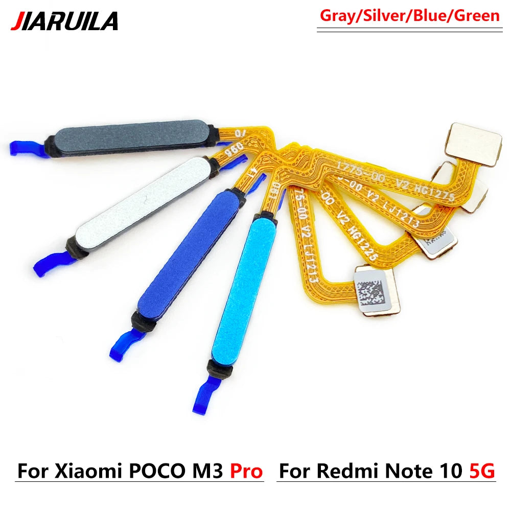 New For Xiaomi Poco M3 Pro / For Redmi Note 10 5G Home Button FingerPrint Touch ID Sensor Flex Cable Replacement Parts  Xiaomi  Xiao mi phone repair parts