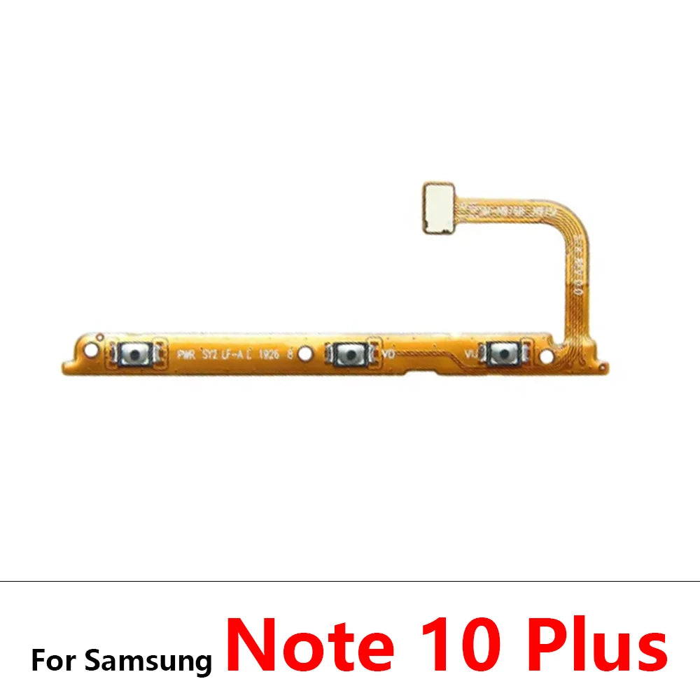 10Pcs, Volume Button Power Switch On Off Button Flex Cable For Samsung Note 10 Plus Lite Note 20 Ultra S20 S21 S23 Fe Samsung phone repair parts