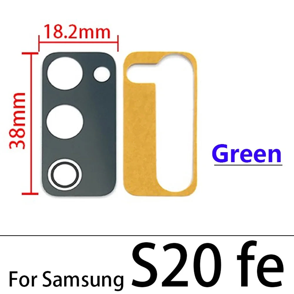 10Pcs, Back Rear Camera Glass Lens For Samsung S20 S21 S22 S23 S24 Plus Ultra FE 5G With Adhesive Samsung phone repair parts