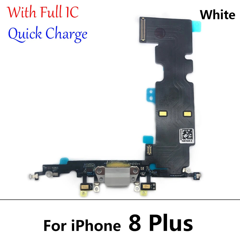 10Pcs/Lot, For iPhone 6 6S 7 8 6G 7G 8G Plus Dock Connector USB Charger Charging Board Port Flex Cable Microphone Board iPhone phone repair parts