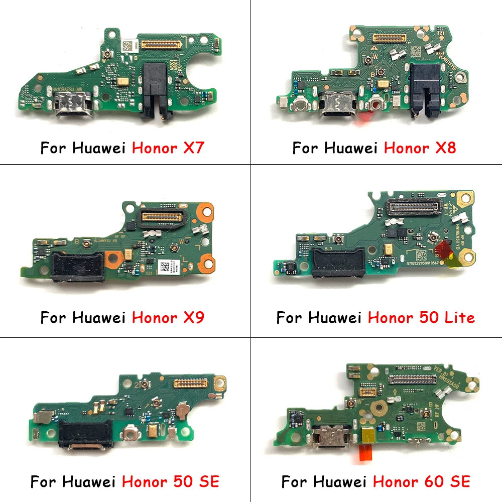 New For Huawei Honor 50 60 70 Pro Se lite X7 X7A X8 X8A X9 5G USB Charge Port Jack Dock Connector Charging Board Flex Cable Huawei phone repair parts
