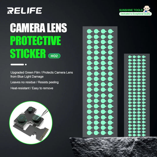RELIFE HO2 Camera Lens Protective Sticker Upgraded Green Film for Protecting Camera Lens from Blue Light Damage Professional Repair Tools