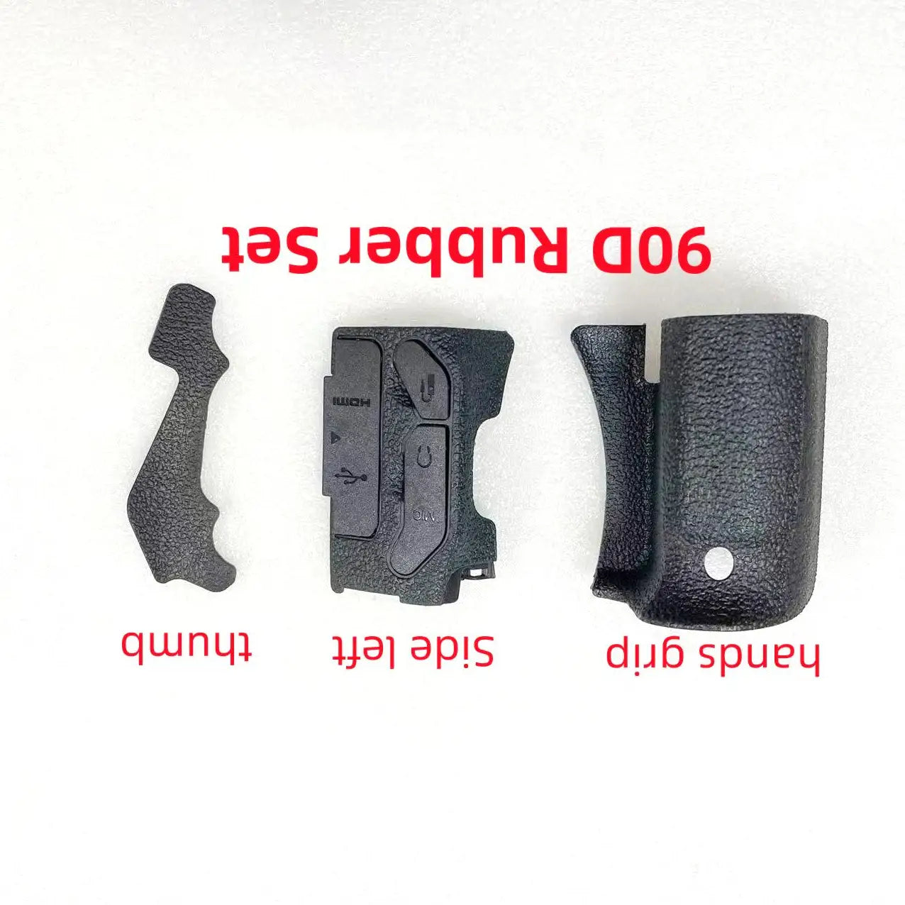New Camera Body Rubber for Canon EOS 90D 90d Hands Grip Side Left Cover Thumb Rubber Replacement Repair Parts Digital Camera repair parts