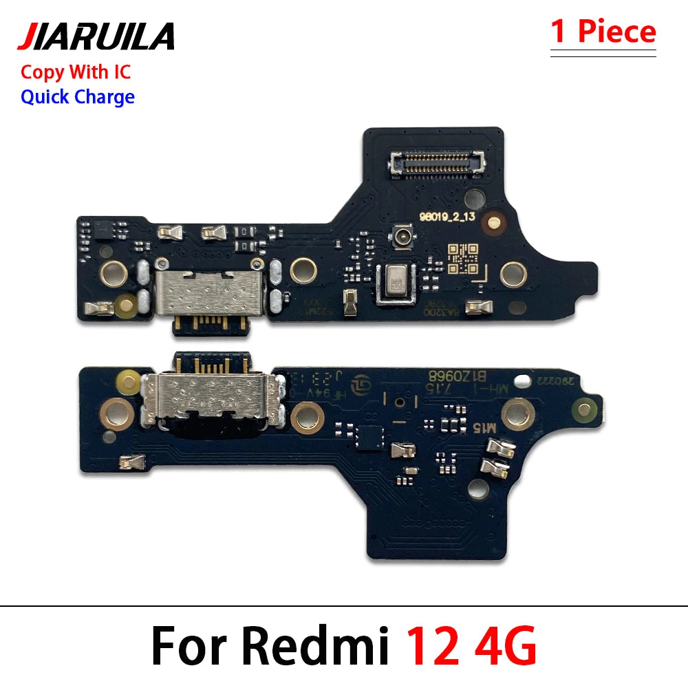 10Pcs, USB Charge Port Jack Dock Connector Charging Board Flex Cable For Xiaomi Redmi 9 9C 9A 9T 10C 10A 10 12 12C 13 13C 4G 5G Xiaomi  Xiao mi phone repair parts