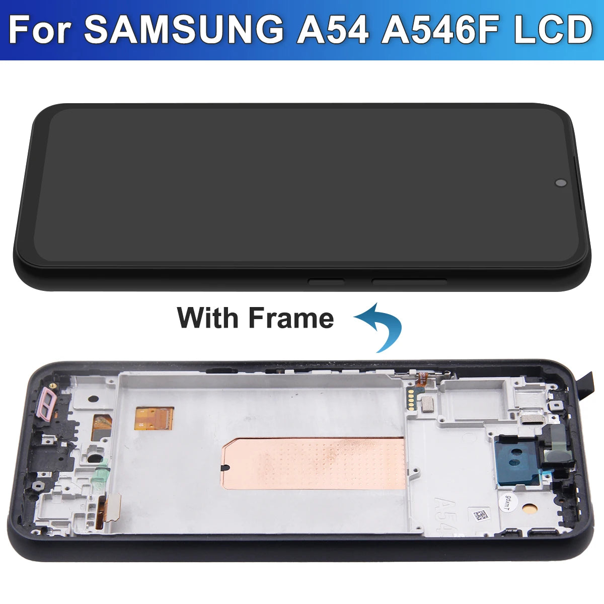 OLED Screen for Samsung Galaxy A54 A546B A546B/DS LCD Display Digital Touch Screen with Frame for Samsung  A54 Replacement Samsung phone repair parts