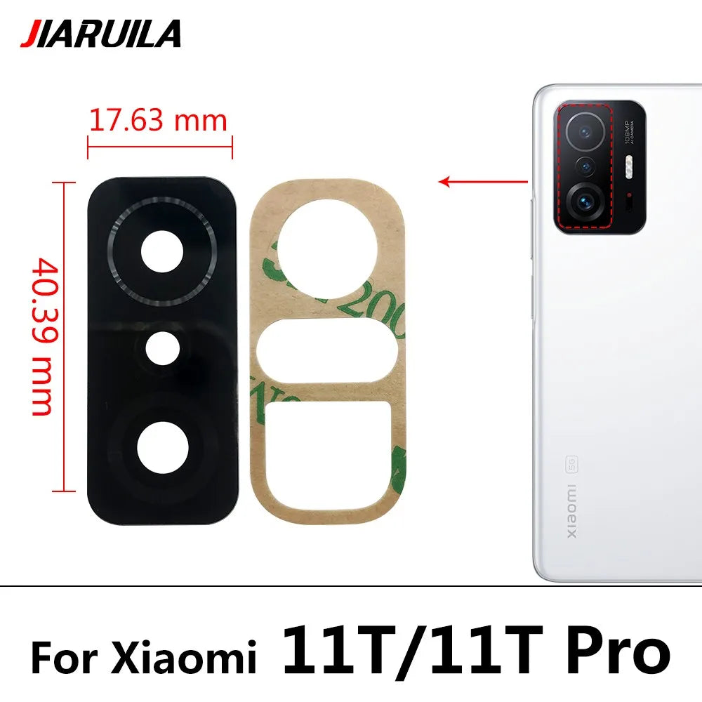 Rear Back Camera Glass Lens For Xiaomi Mi 10 10T 11 11T 12 12T 13 14 14T 15 15T Pro Lite Pro 5G Camera Lens With Adhesive Xiaomi  Xiao mi phone repair parts