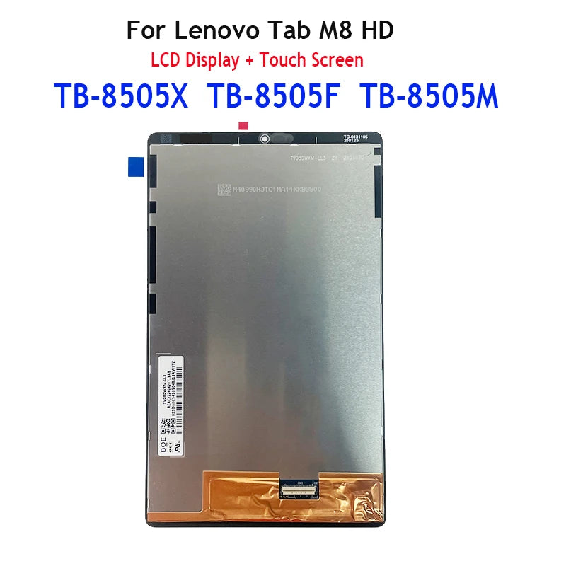 New 8.0" inch LCD For Lenovo Tab M8 PRC ROW TB-8505X TB-8505F TB-8505 LCD Display Touch Screen Digitizer Assembly Lenovo tablet repair parts