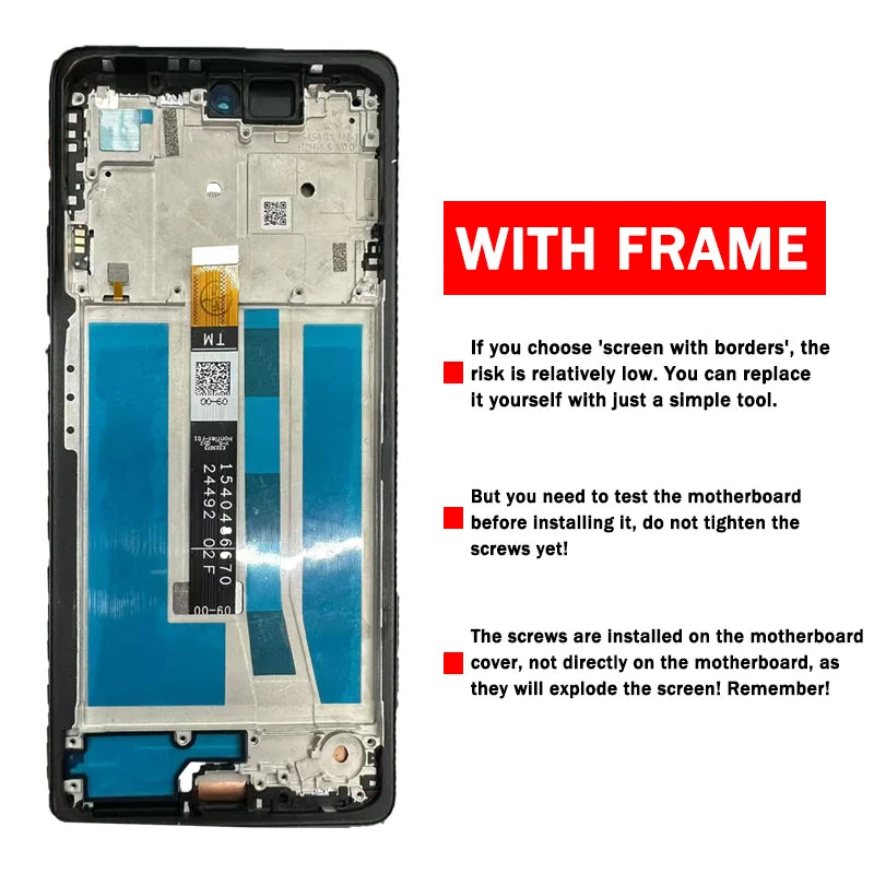 6.78'' Tested G75 Display Screen For Motorola Moto G75 LCD Display Touch Panel Screen Digitizer Assembly Replacment Motorola phone repair parts