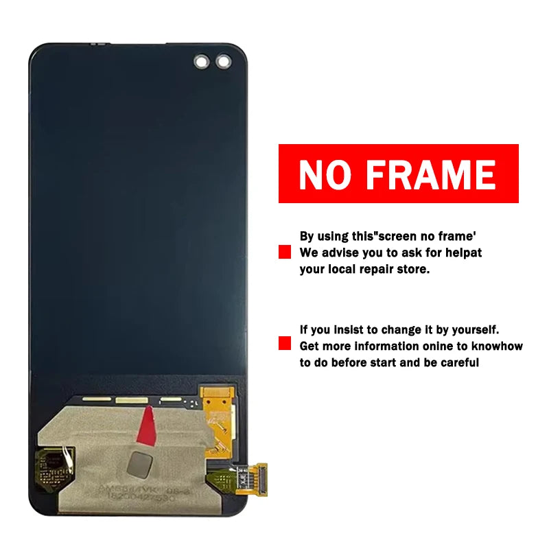 Super AMOLED For OnePlus Nord 5G LCD Display Touch Screen Digitizer Assembly 1+Nord 5G AC2001, AC2003 Display Frame  OnePlus phone repair parts