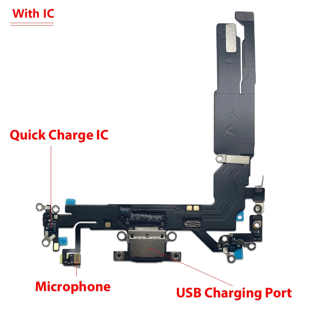 New For iPhone 16 Pro Max Plus USB Micro Charger Charging Port Dock Connector Microphone Board Flex Cable iPhone phone repair parts