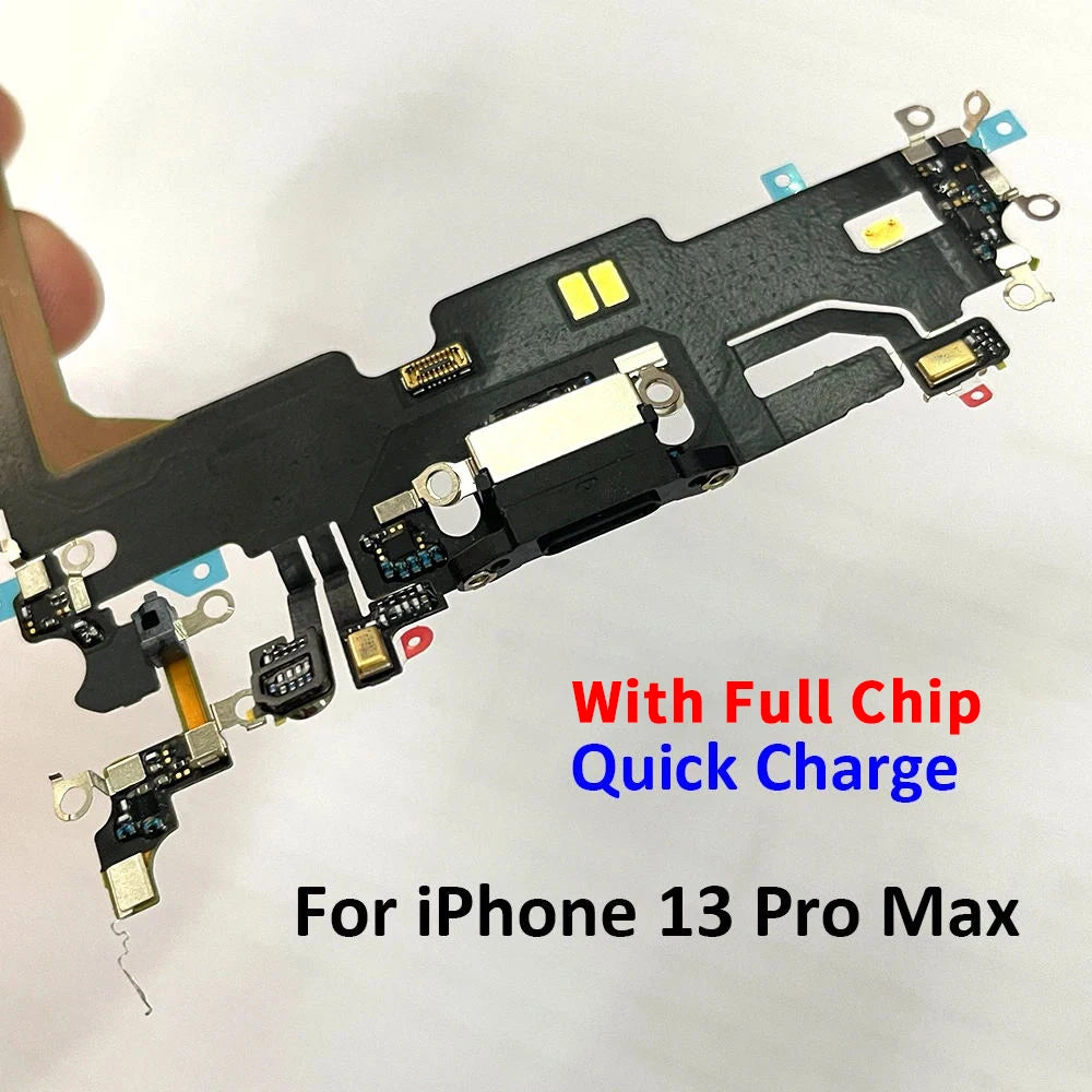10Pcs/Lot, USB Charging Port Mic Microphone Dock Connector Board Flex Cable For iPhone 13 Pro Max Mini Repair Parts iPhone phone repair parts