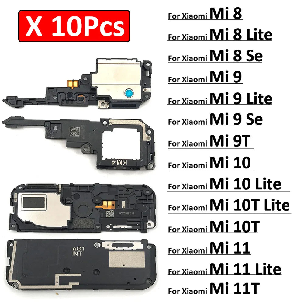 10Pcs/Lot, New Loud Speaker Buzzer Ringer Loudspeaker Flex Cable For Xiaomi Mi 8 9 9T 10 10T 11 11T 12 Lite Se Pro  Xiaomi  Xiao mi phone repair parts