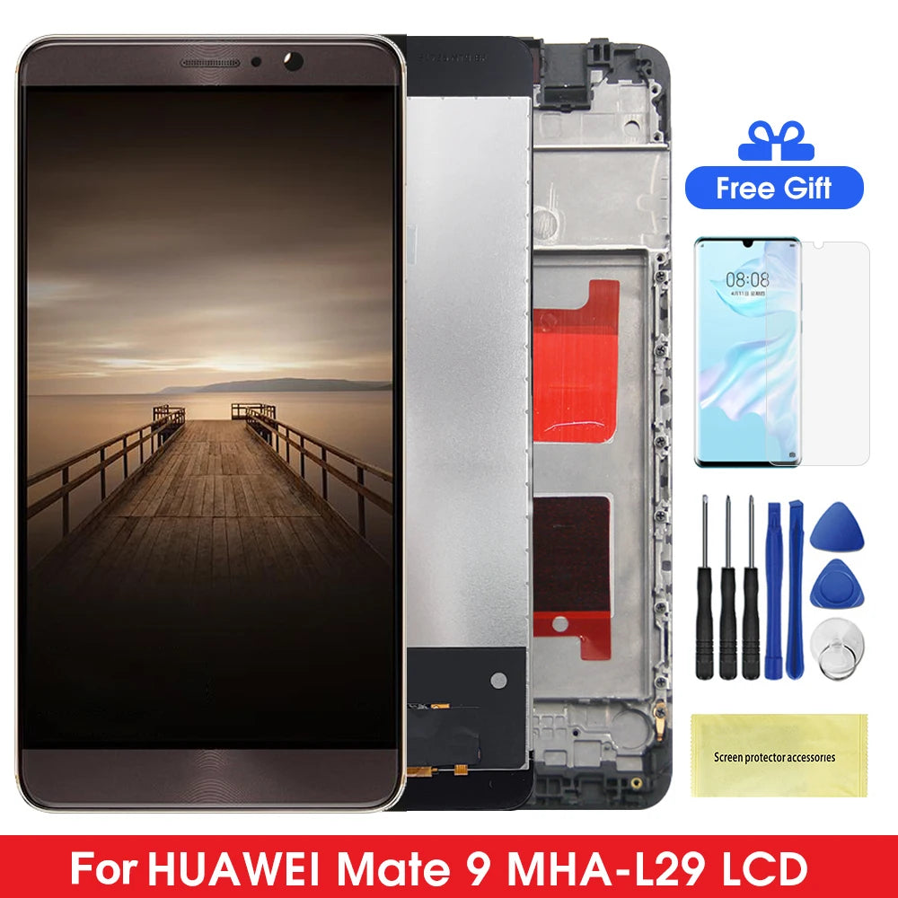 5.9'' Display IPS For Huawei Mate 9 LCD ,with Frame Touch Screen Digitizer Assembly For Mate9 LCD MHA-L29, MHA-L09, MHA-AL00 LCD HUAWEI phone repair parts