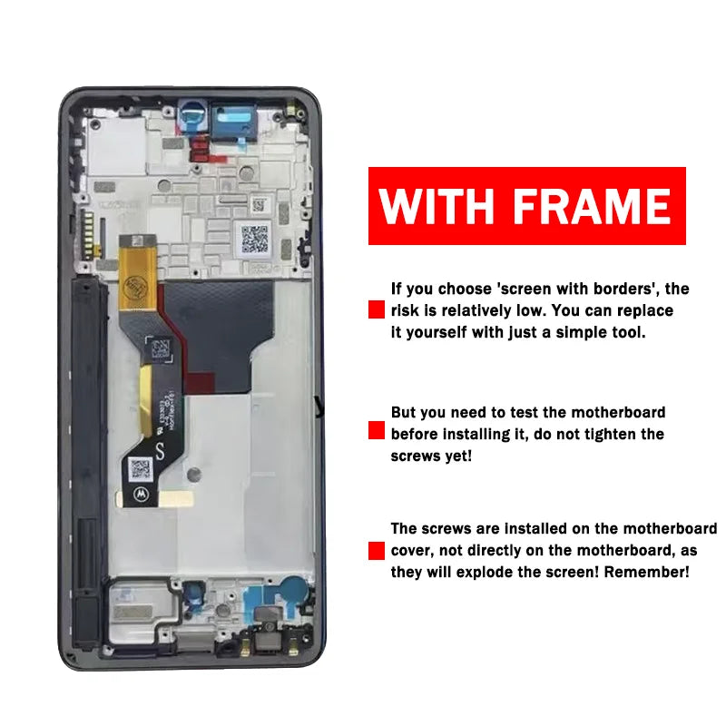 6.7'New Edge60Stylus Display For Motorola Edge 60 Stylus LCD Display Touch Screen Digitizer Assembly Replacement Repair Parts Motorola phone repair parts
