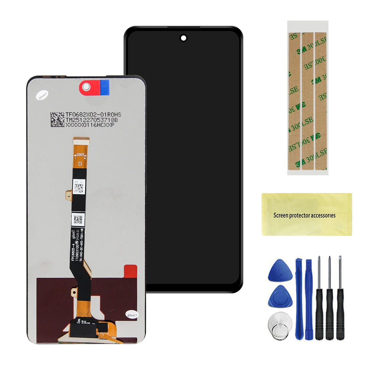 6.8'' For Tecno Camon 18 CH6n LCD Display Touch Screen Digitizer For Tecno Camon 18 CH6 LCD Assembly Replacement Parts 100% Test Tecno phone repair parts
