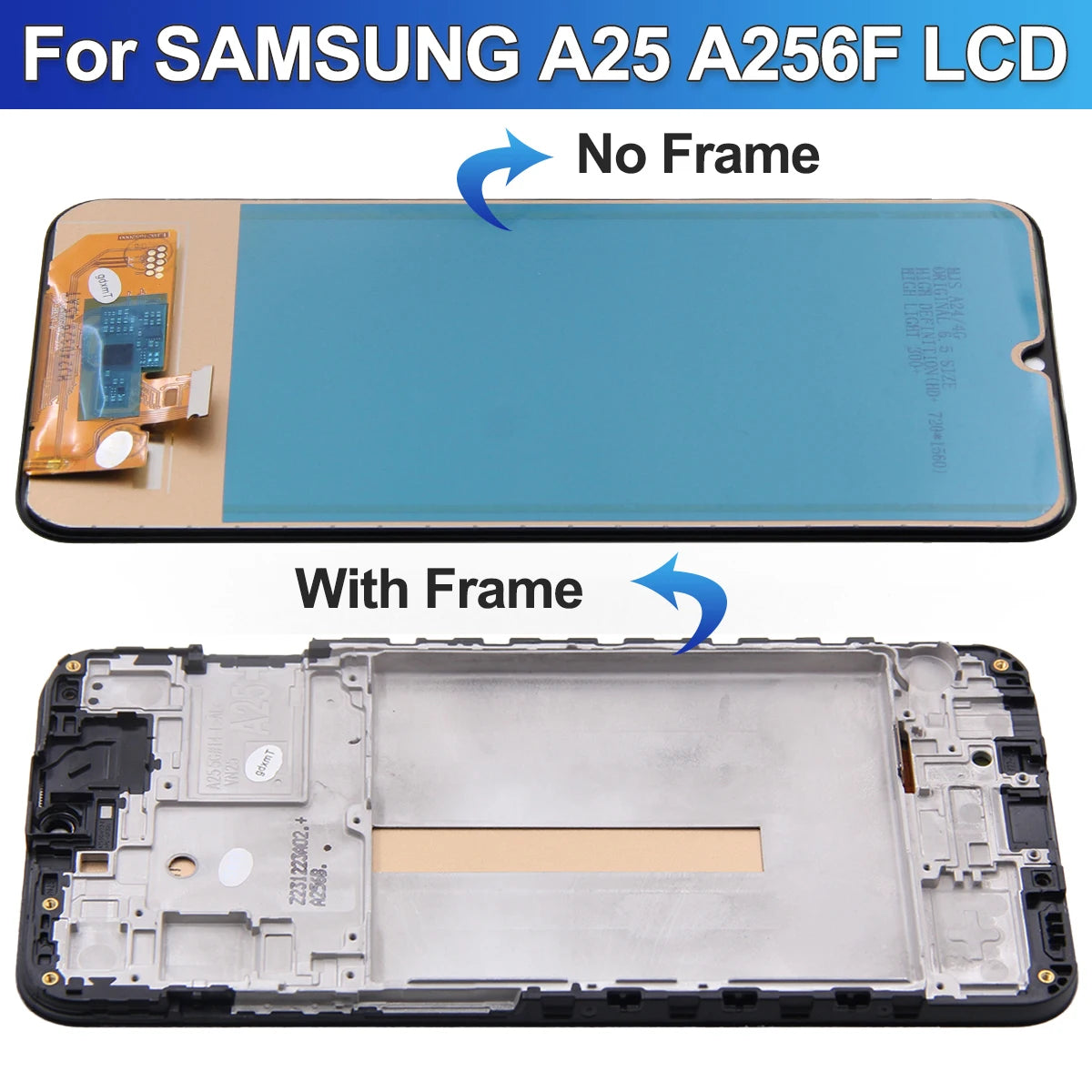 A25 LCD For Samsung Galaxy A25 5G LCD Display Touch Screen Digitizer For Samsung A25 SM-A256 A256E A256B LCD Display Replacement Samsung phone repair parts