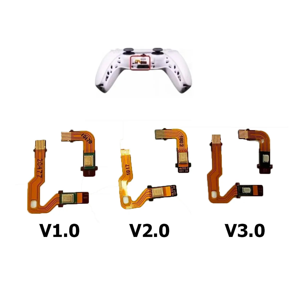 1-5Sets Microphone Speaker Flat Flex Cable For PS5 BDM-010 020 030 Controller Inner Mic Ribbon Cables For PS5 V1 V2 V3 Gamepad Game console repair parts
