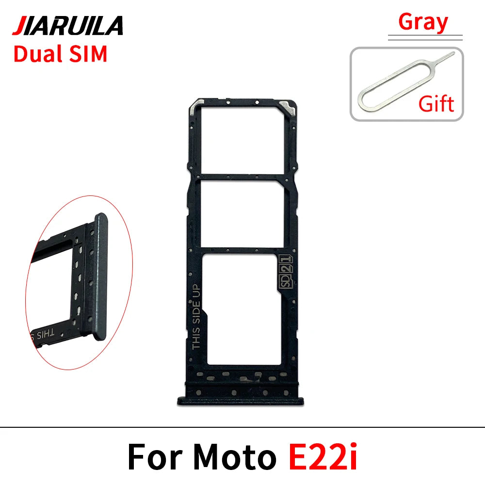 10Pcs, SIM Card Tray Slot Holder Adapter Accessories For Motorola Moto E13 E32 E22 E22i Motorola phone repair parts