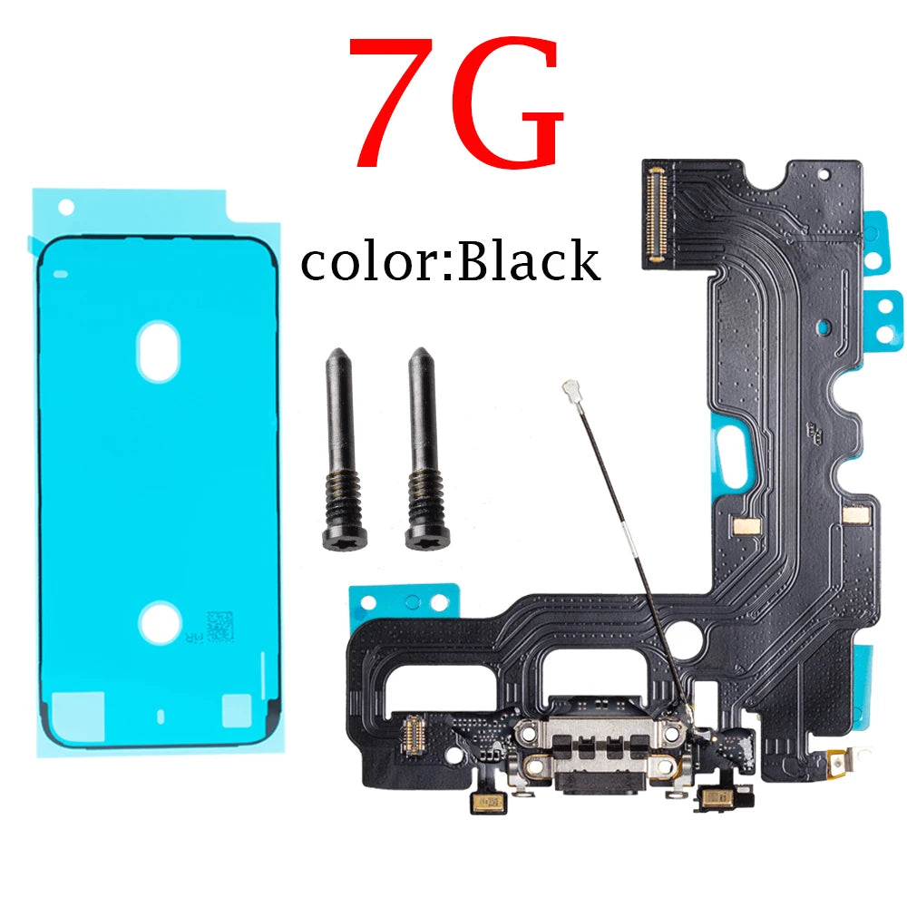 USB Port Charger Dock Connector Mic Charging Flex Cable For iPhone X XR XS Max  Dock Charging Flex iPhone phone repair parts