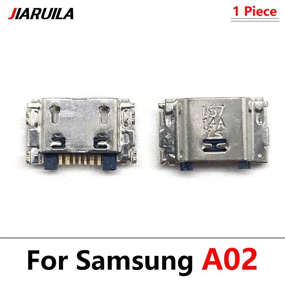 10Pcs USB jack socket connector charger Charging Port For Samsung A02s A22 A32 A52 A72 A03 Core A03s A33 A73 A53 4G 5G Samsung phone repair parts