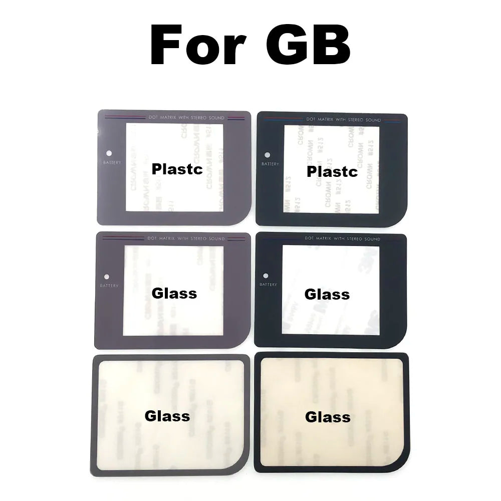 10PCS Glass Screen Lens For GB Glass Plastic With Adhensive DMG-01 Lens Cover For GameBoy Plastic Lens Game console repair parts