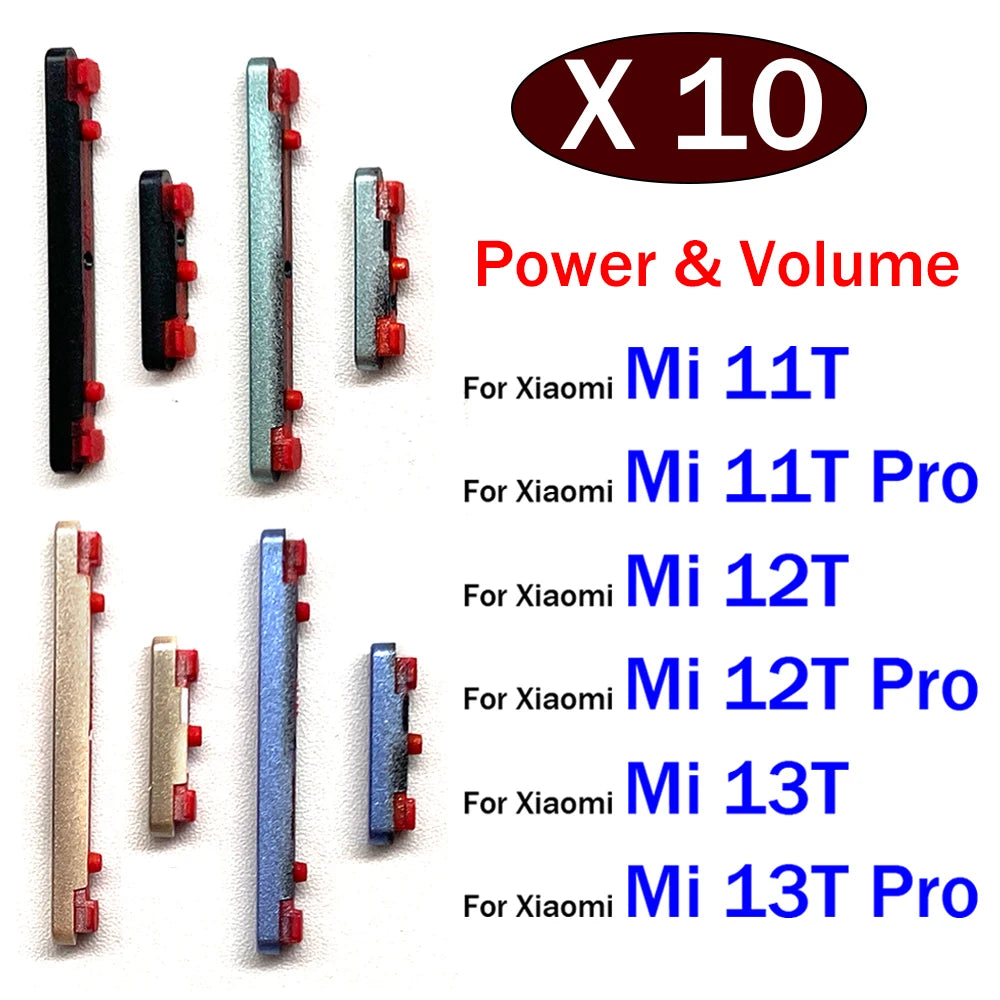 10Pcs/Lot, Power Button Volume Side Button Key Flex Cable For Xiaomi Mi 11T 12T 13T Pro Replacement Parts  Xiaomi  Xiao mi phone repair parts