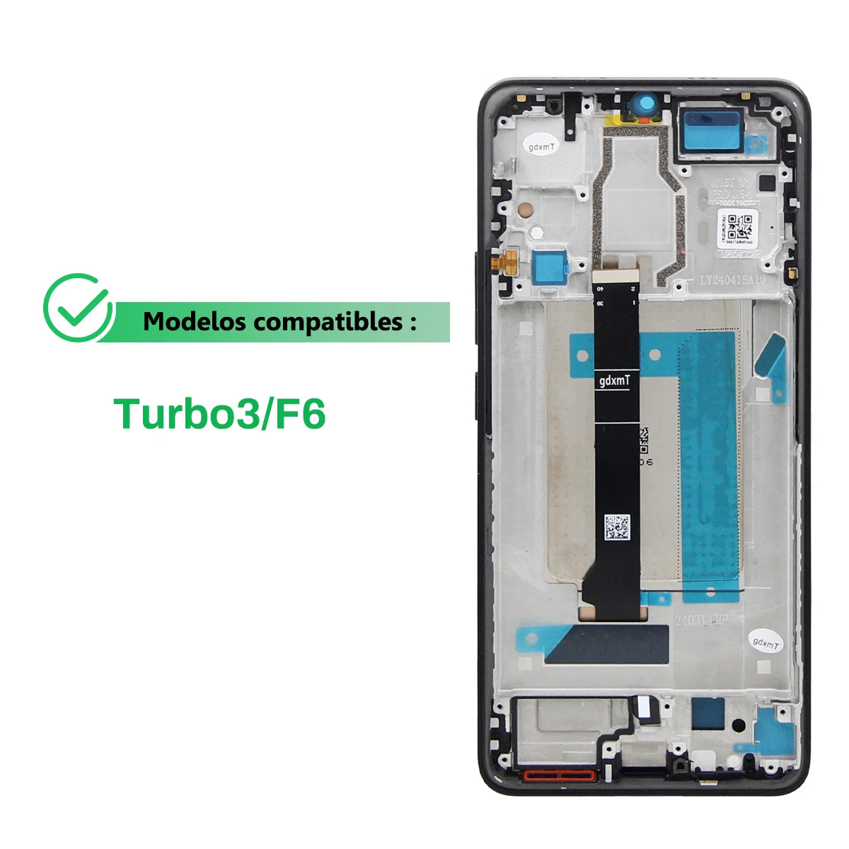 For Redmi Turbo3 Turbo 3 24069RA21C Pantalla LCD Display Screen Touch Digitizer Assembly For REDMI TURBO 3 Replacement Parts Redmi phone repair parts