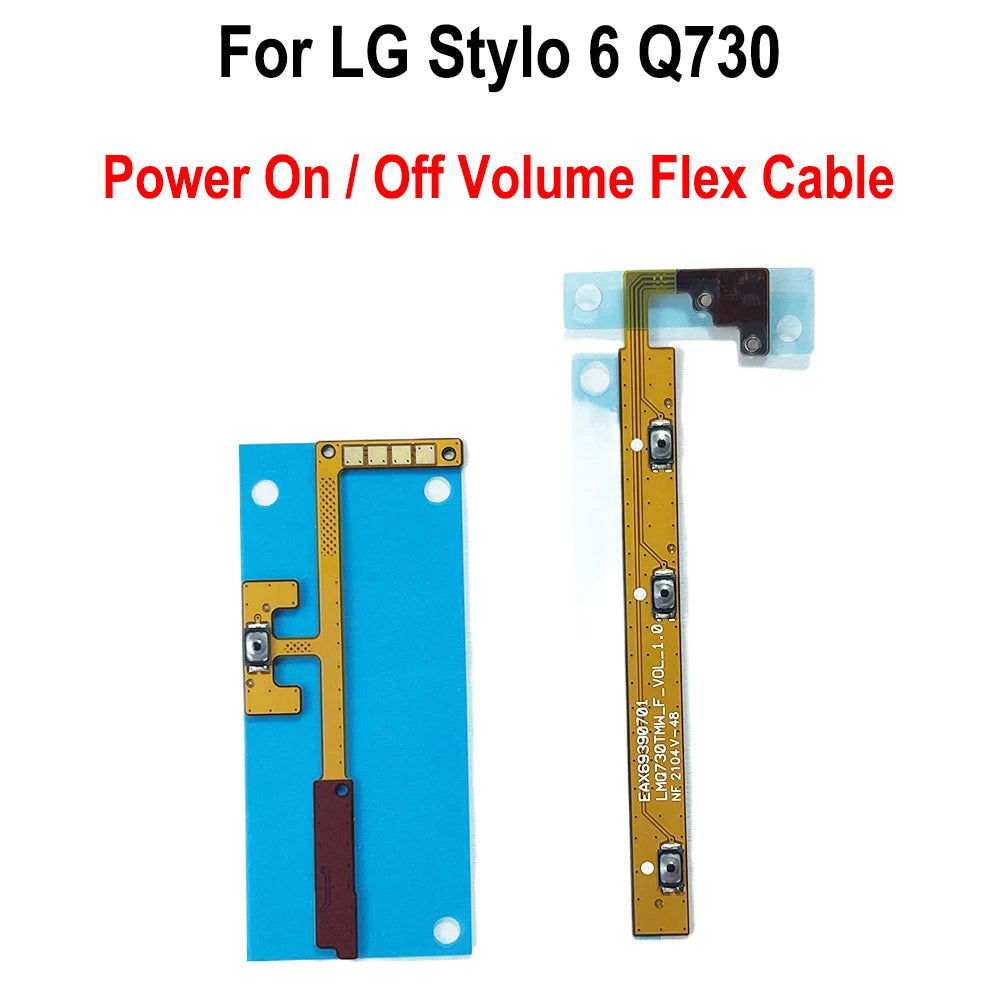 Power ON OFF Mute Switch Control Key Volume Button Flex Cable For LG  Stylo 6 Q730 Power Volume Button Flex Cable LG phone repair parts