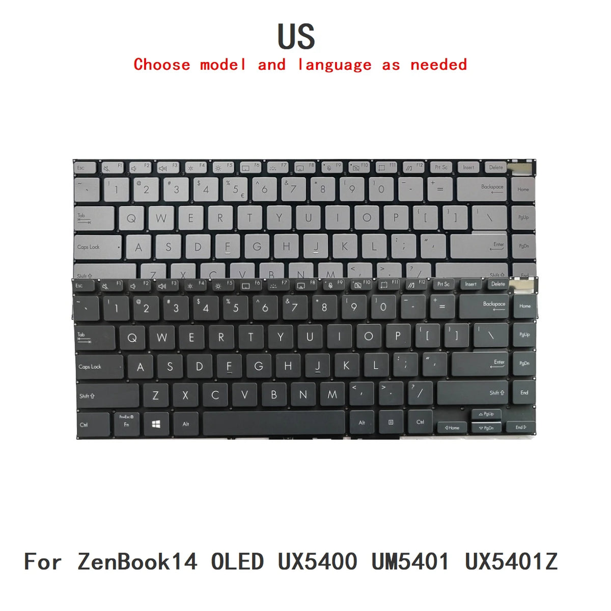 New US Language  Backlit Keyboard For ASUS ZenBook14 OLED UX5400 UM5401 UX5401Z Notebook PC Replacement Keyboard ASUS laptop repair parts