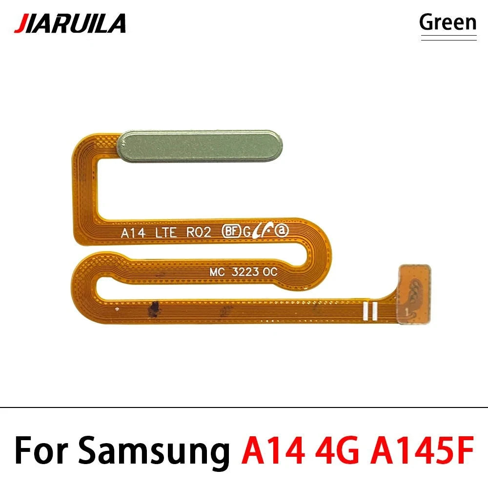10Pcs, For Samsung A14 4G 5G A145F A145P A146B A146P Fingerprint Sensor Home Return Key Menu Button Flex Cable Samsung phone repair parts