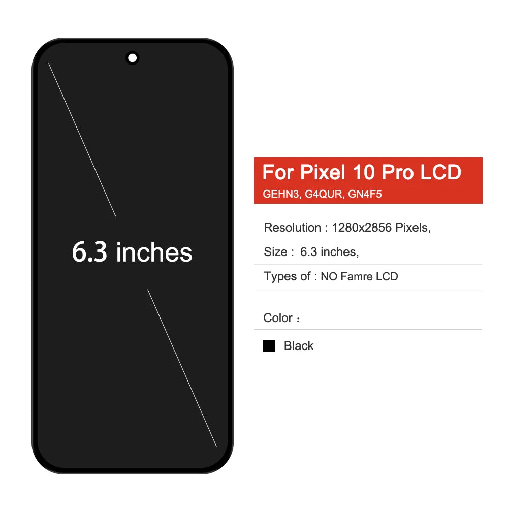 High Quality 6.3'' AMOLED For Google Pixel 10 Pro LCD Display Touch Screen GEHN3 G4QUR GN4F5 Replacement parts Google phone repair parts