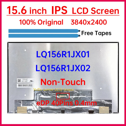 15.6" Laptop LCD Screen LQ156R1JX01 LQ156R1JX02 For Dell XPS 15 9500 Display Matrix Panel Replacement WQUXGA 3840x2400 Non-Touch DELL laptop repair parts