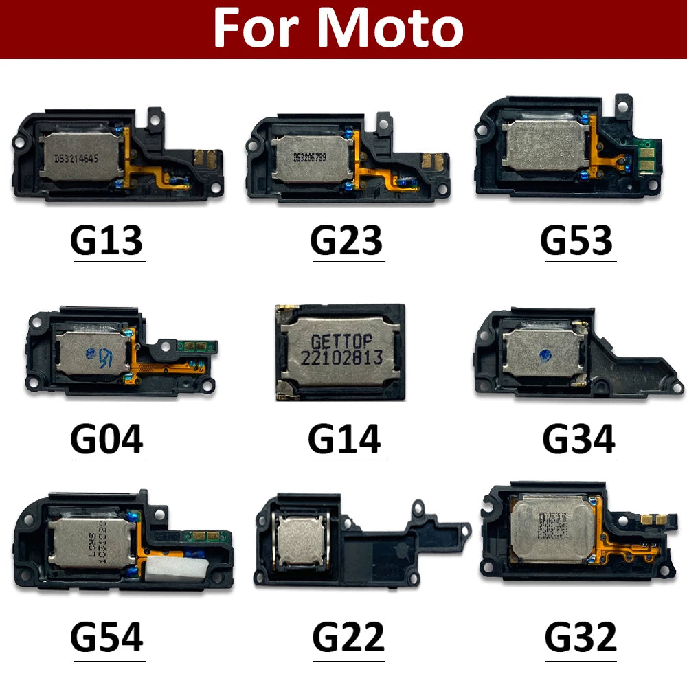 22Pcs, Loud Speaker Buzzer Ringer Loudspeaker Flex Cable For Motorola Moto G13 G23 G53 G14 G34 G54 G22 G32 G52 G72 G82 G24 Powe Motorola phone repair parts
