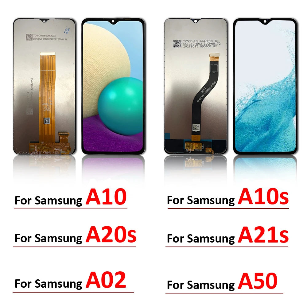 For Samsung A02 A025F A10 A10S A107F A20S A207F A21S A50 LCD Display Touch Screen Digitizer Assembly Samsung phone repair parts