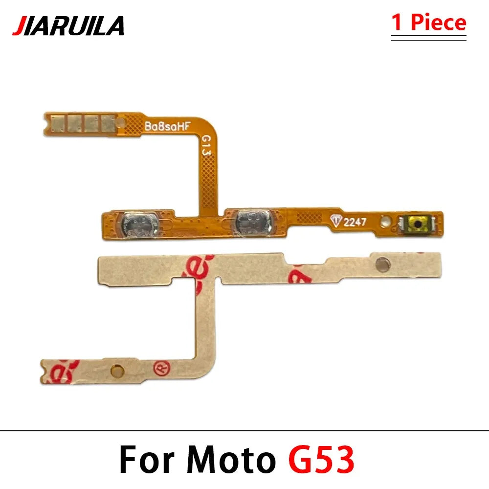 50Pcs, Power On Off Button Volume Key Button Flex Cable For Moto G22 G32 G52 G72 G82 G13 G23 G53 G73 G04 G14 G34 G54 G84 Motorola phone repair parts